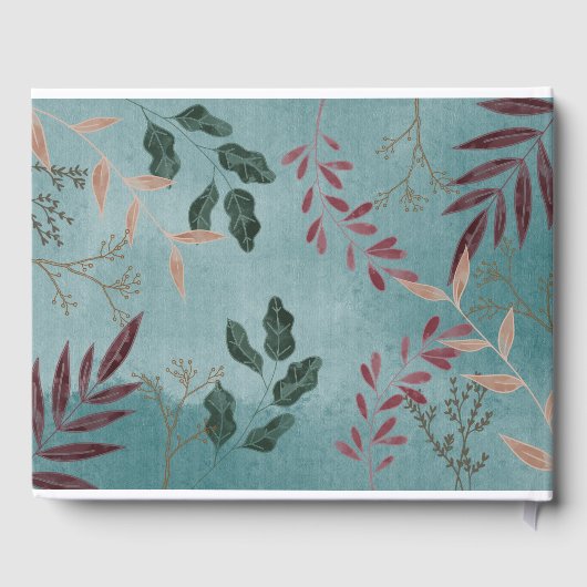 Elegant tropisch botanisch gastenboek (Achterkant)