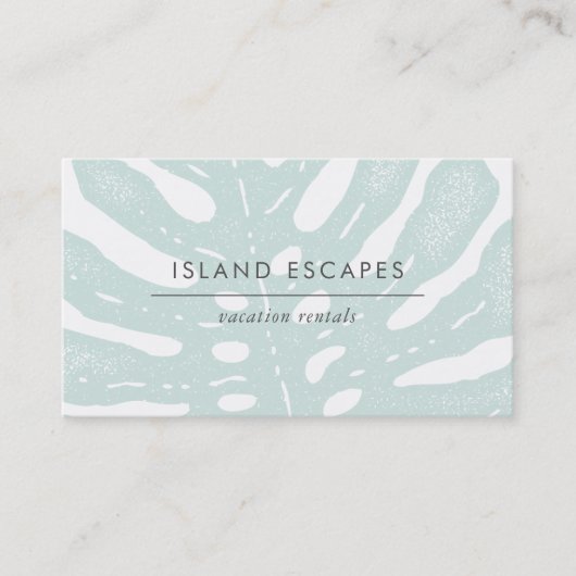 Elegant tropisch botanisch monsterblad visitekaartje (Voorkant)