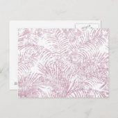 Elegant tropisch donkerroze neuspalmboom briefkaart (Voorkant / Achterkant)