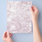 Elegant tropisch donkerroze neuspalmboom flyer (Hand)