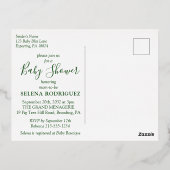 Elegant Tropisch Genderneutraal Baby shower Gold Folie Uitnodiging Briefkaart (Achterkant)