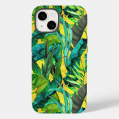 Elegant tropisch groen blad geel patroon Case-Mate iPhone case (Achterkant)
