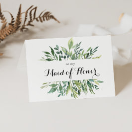 Elegant Tropisch Groen Bruidsfeestje Dank u Bedankkaart