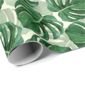 Elegant tropisch groen groen Monstera blad Cadeaupapier (Rol Hoek)