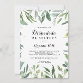 Elegant tropisch groen Spaans Vrijgezellenfeest Kaart (Voorkant)