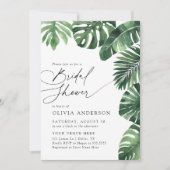 Elegant tropisch groen Vrijgezellenfeest Kaart (Voorkant)