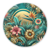 Elegant Tropisch Keramische Knop (Voorkant)