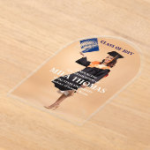 Elegant Tropisch Laat Afstuderen Foto Acryl In Acryl Uitnodigingen (Laagn)