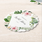 Elegant tropisch monstera vrijgezellenfeest kartonnen onderzetters (Gekanteld)