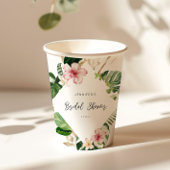 Elegant tropisch monstera vrijgezellenfeest papieren bekers
