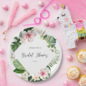 Elegant tropisch monstera vrijgezellenfeest papieren bordje (Feest)