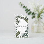 Elegant Tropisch Oerwoud Groen Modern Visitekaartje (Staand voorkant)