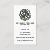 Elegant Tropisch Oerwoud Groen Modern Visitekaartje (Achterkant)