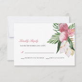 Elegant Tropisch Paradijs Trouw  R RSVP Kaartje (Voorkant)
