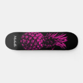 Elegant Tropisch Roze Ananas Custom Persoonlijk Skateboard (Horizontaal)