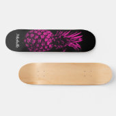 Elegant Tropisch Roze Ananas Custom Persoonlijk Skateboard (Horizontaal)