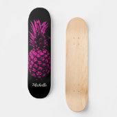 Elegant Tropisch Roze Ananas Custom Persoonlijk Skateboard (Voorkant)