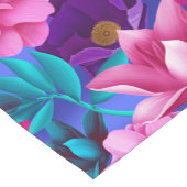 Elegant Tropisch Roze Blauw Paars Groen Korte Tafelloper (Hoek)