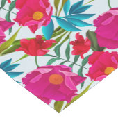 Elegant tropisch roze en rode bloemen korte tafelloper (Hoek)