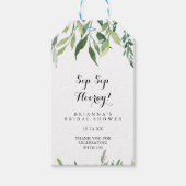 Elegant Tropisch Sip Hooray Vrijgezellenfeest Cadeaulabel (Voorkant)