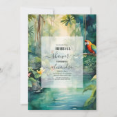 Elegant tropisch strand palmbomen Vrijgezellenfees Kaart (Voorkant)