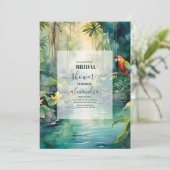 Elegant tropisch strand palmbomen Vrijgezellenfees Kaart (Staand voorkant)