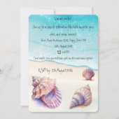 Elegant Tropisch Strand Zeeschelpen Nautische Pare (Voorkant)