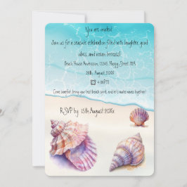 Elegant Tropisch Strand Zeeschelpen Nautische Pare