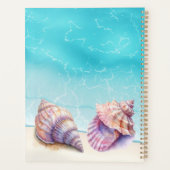 Elegant Tropisch Strand Zeeschelpen Nautische Pare Planner (Achterkant)
