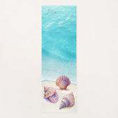 Elegant Tropisch Strand Zeeschelpen Nautische Pare Yogamat (Voorkant)