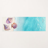 Elegant Tropisch Strand Zeeschelpen Nautische Pare Yogamat (Voorkant (horizontaal))