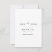 Elegant tropisch strandfoto budget bruiloft save the date (Achterkant)