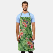 Elegant tropisch Toucan bloemmotief Schort (Gedragen)