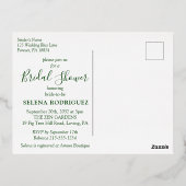 Elegant Tropisch Vrijgezellenfeest Gold Folie Uitnodiging Briefkaart (Achterkant)