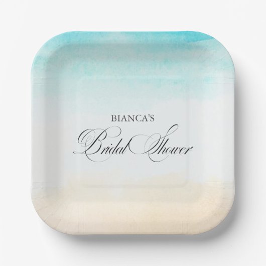 Elegant tropisch Vrijgezellenfeest Papieren Bordje (Voorkant)