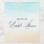 Elegant tropisch Vrijgezellenfeest Wijn Etiket (Enkel label)