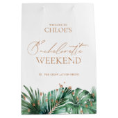 Elegant tropisch vrijgezellenweekend medium cadeauzakje (Voorkant)