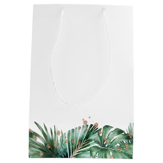 Elegant tropisch vrijgezellenweekend medium cadeauzakje (Achterkant)