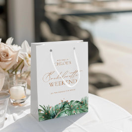 Elegant tropisch vrijgezellenweekend medium cadeauzakje