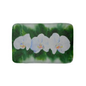 Elegant tropisch wit waterverf orchidee schilderij badmat (Voorkant)