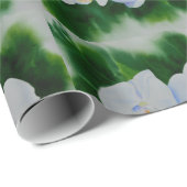 Elegant tropisch wit waterverf orchidee schilderij cadeaupapier (Rol Hoek)