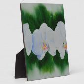 Elegant tropisch wit waterverf orchidee schilderij fotoplaat (Zijkant)