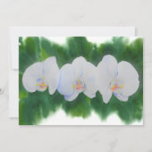 Elegant tropisch wit waterverf orchidee schilderij kaart (Voorkant)