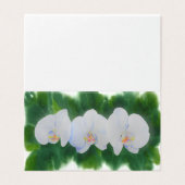 Elegant tropisch wit waterverf orchidee schilderij kaart (Buitenkant ongevouwen)