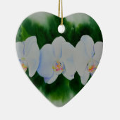 Elegant tropisch wit waterverf orchidee schilderij keramisch ornament (Rechts)