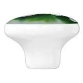 Elegant tropisch wit waterverf orchidee schilderij keramische knop (Zijkant)