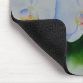 Elegant tropisch wit waterverf orchidee schilderij muismat (Hoek)