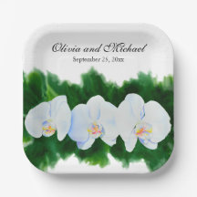Elegant tropisch wit waterverf orchidee schilderij