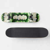Elegant tropisch wit waterverf orchidee schilderij persoonlijk skateboard (Horizontaal)