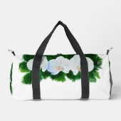 Elegant tropisch wit waterverf orchidee schilderij plunjezak (Voorkant)